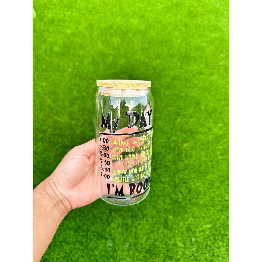 Grinch Christmas Glass cup | I'm booked